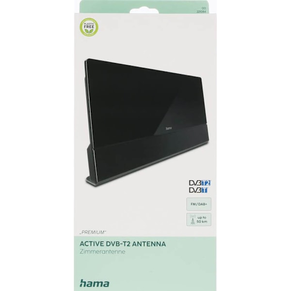 Inomhusantenn Pro 55 DAB+/DAB/DVB-T2/FM Flat Svart