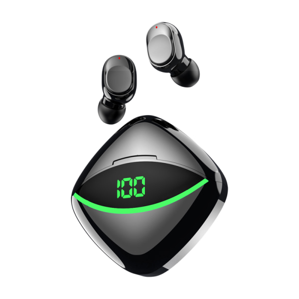 Trådløse ørepropper bluetooth 5.2 berøringskontrol in-ear øretelefoner Sort