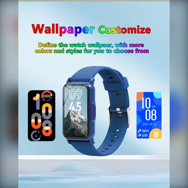 Multifunktionell Smartwatch med Hälsoövervakning och Bluetooth Musik Kontroll kompatibelt med Android och iOS Blue Blue