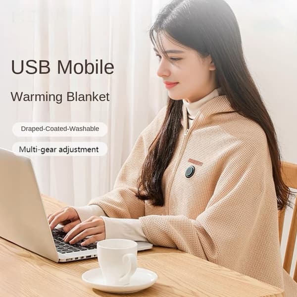 Uppvärmd sjalfilt - USB-driven komfort Beige Beige