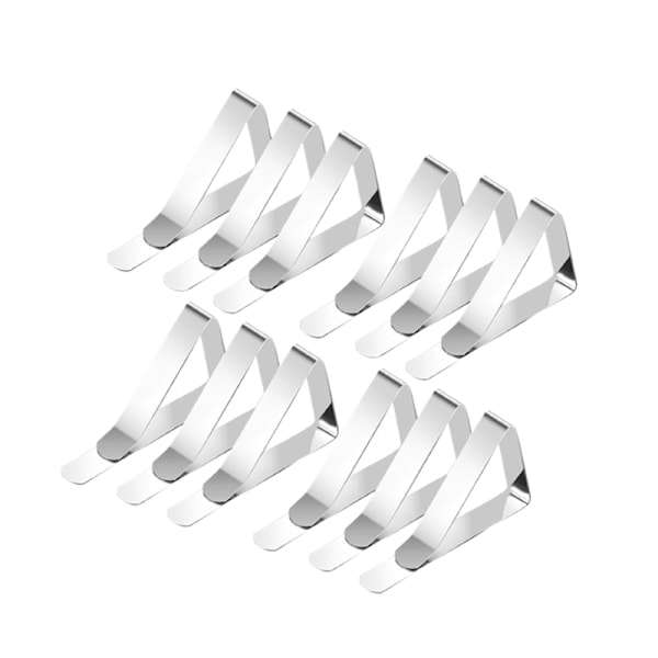 INF Dukklämmor / dukhållare 12-pack Silver