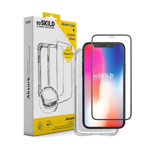 Mobilskal Absorb 2.0 Impact Case Bundle inkl. Härdat Glas - iPhone 11 Pro Max