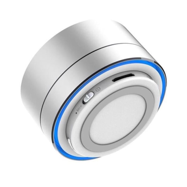 Mini Bluetooth-högtalare i borstad metalldesign med reflekterande LED-ljus - A10 - Rosa