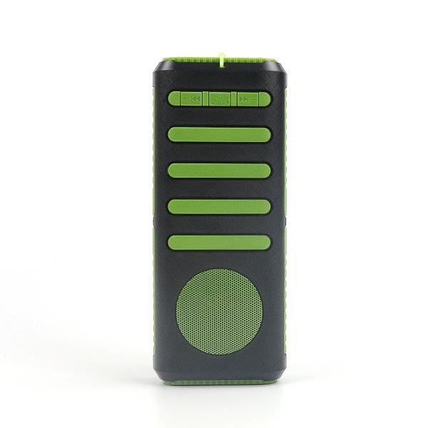 Bärbar Power Bank 7800 mAh med Bluetooth-högtalare (grön)