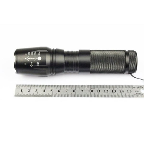 Vattentät uppladdningsbar CREE L2 LED-ficklampa - YM-878-L2 - Svart