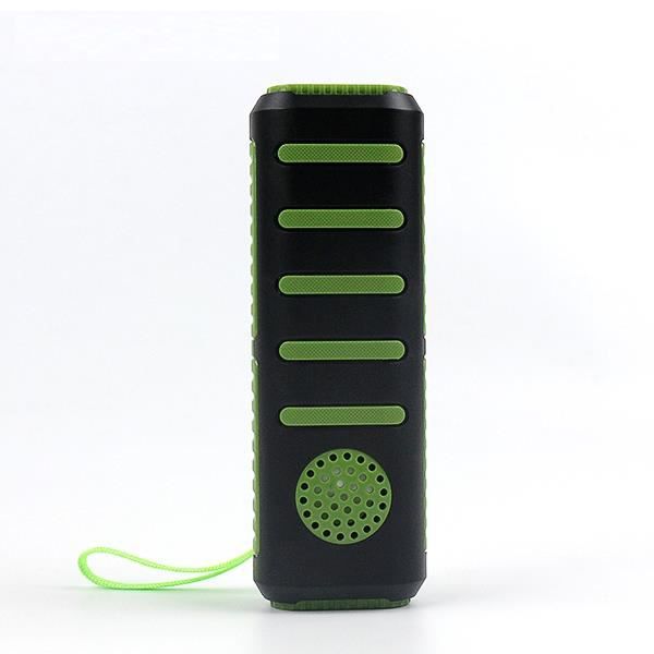 Bärbar Power Bank 7800 mAh med Bluetooth-högtalare (grön)