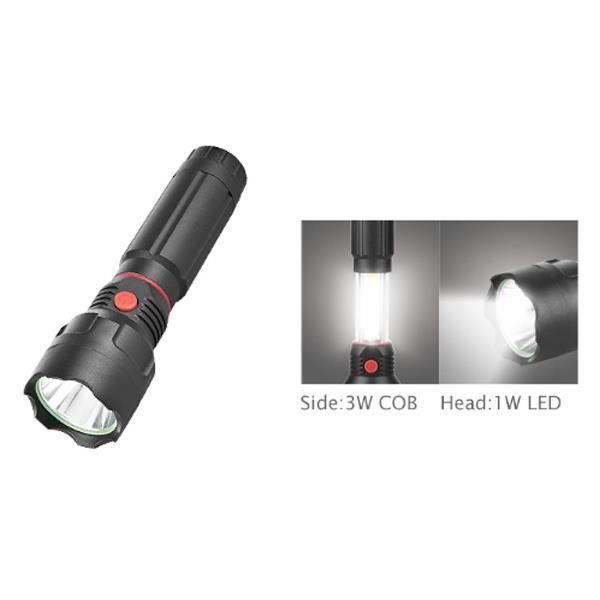 LED & COB Dual Lighting Lommelygte - HLT-N87 - Sort