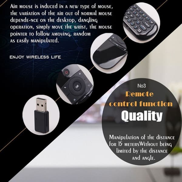 Universal Air Mouse with Keyboard and Mouse Function for Android Gift