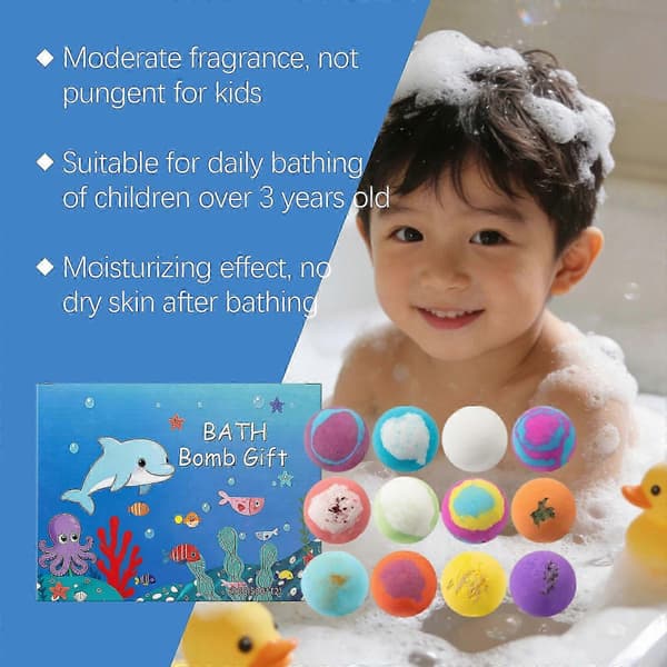 12-pack Bath Bomb Gift Set, Colorful Bubble Bath Bombs Aromatherapy Spa Set Easter Gift, 12*50G