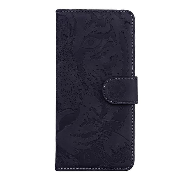 For Nokia 3.2 Tiger Embossed Pattern Horizontal Flip Leather Case with Holder & Card Slot & Wallet (Black)