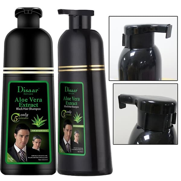 Hurtig hårfarve sort shampoo hårfarve shampoo til at dække gråt hvidt hår_gave