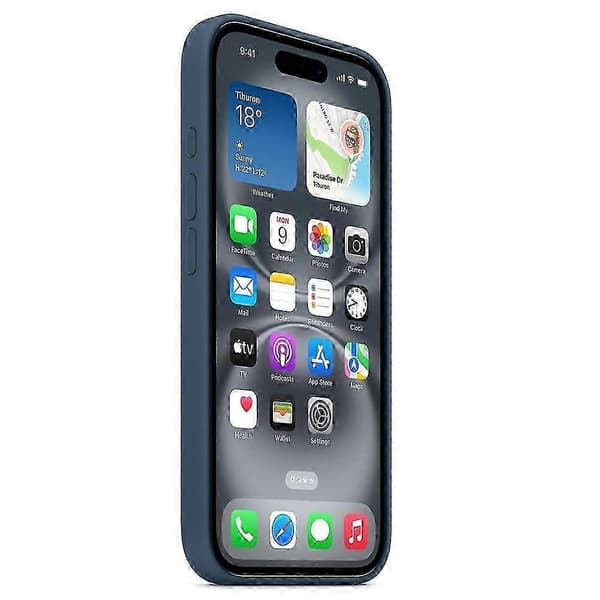 For iPhone 16 Case Compatible With Magsafe Liquid Silicone Phone Case [Induction Popover] - Da (Dark Blue)
