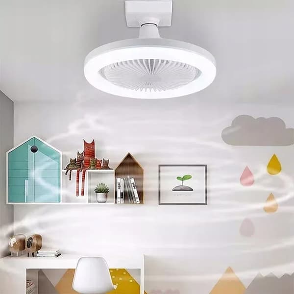 Ceiling fan with LED lighting and remote control – 360 degree rotation