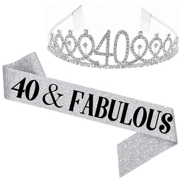 Kvinner Glitrende Rhinestone Bokstavtrykk Skjerf Tiara Sett Bursdagsfestutstyr Jikaix