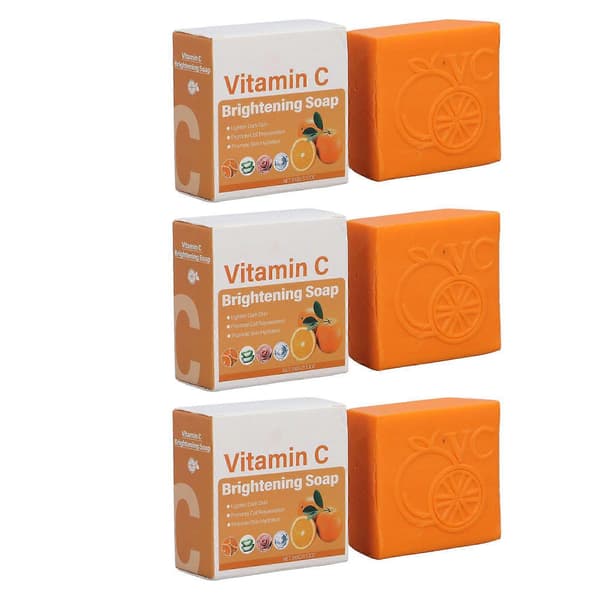 2025 Latest Model 3 Pcs Vitamin C Soap Moisturizing Reduces Blemishes Dark Spots...