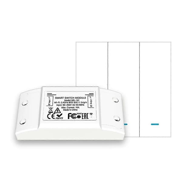 16A Bluetooth Smart Switch med 3-grupps panelfjärrkontroll Vit