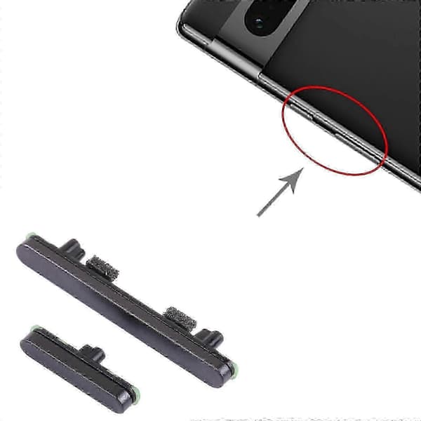 Volumkontroll og strømknapp for kompatible Pixel-smarttelefoner