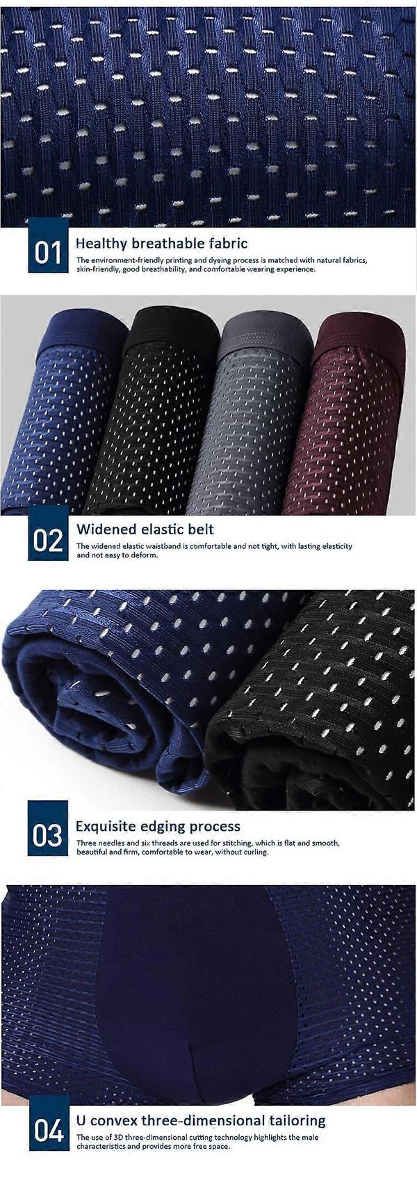 4 st bambu boxer briefs, Box Hero bambu boxershorts män - för komfort hela dagen_present