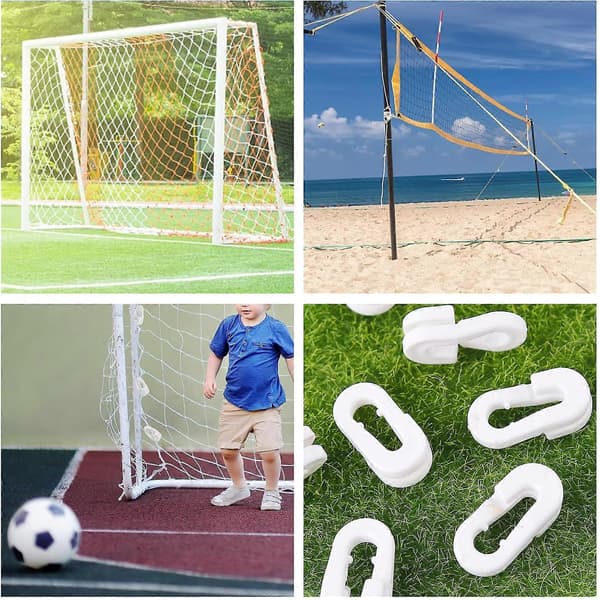 Fodboldmålsnet Clips - 20 stk. Fodboldmål Tilbehør - Let at montere Plastic_Gift