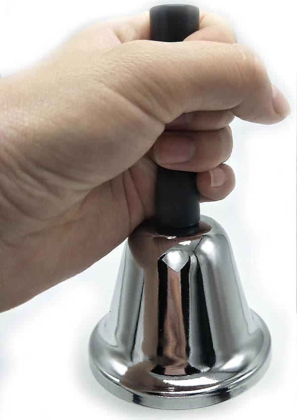 Metall Te Handklocka, Guldpläterad Handhållen Hög Samtalsservice Klocka Larm 130*73cm (SILVER)