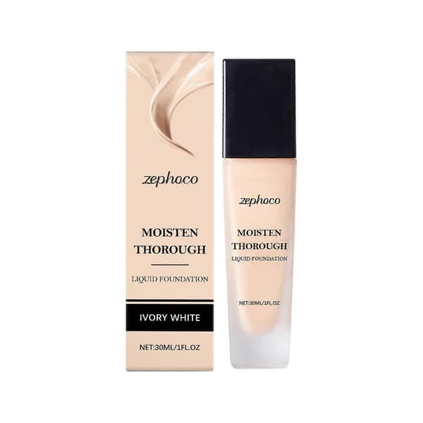 Zephoco Moisturizing Liquid Foundation Series Natural Durable Non-Makeup Lightweight Non-Sticky Matte Moisturizing Liquid Foundation