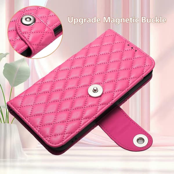 Rhombic Texture Flip Leather Phone Case with Lanyard (For Doogee N55 Plus)
