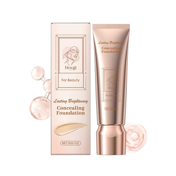 Hoygi Concealing Foundation Moisturizing Light Long-lasting Smudge-proof Makeup Refreshing And Moisturizing Skincare Moisturizing Liquid Foundation