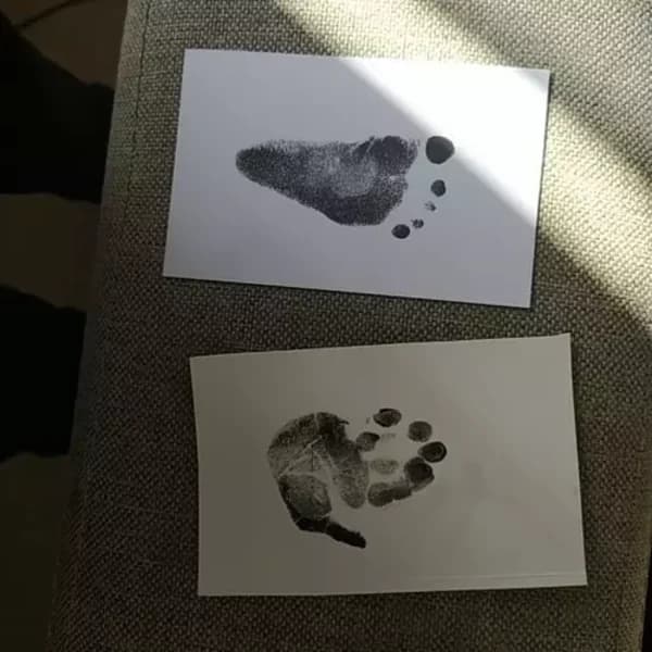 2-pack bläckdynor för baby-, barn- och husdjurstassar (vit)