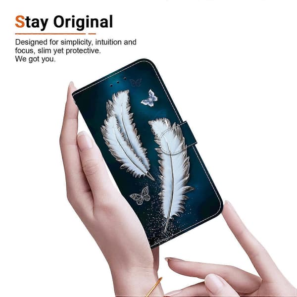 Case for Samsung Galaxy S25 Ultra with Pattern Print, Anti-Drop Leather Flip Wallet Case (Style B)