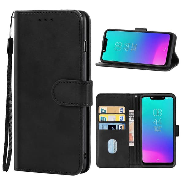 (New) Leather Case for Tecno Pouvoir 3 (Black)