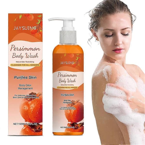 Kroppsvask med persimmon for lukt av eldre, luktfjernende deodorant-såpe