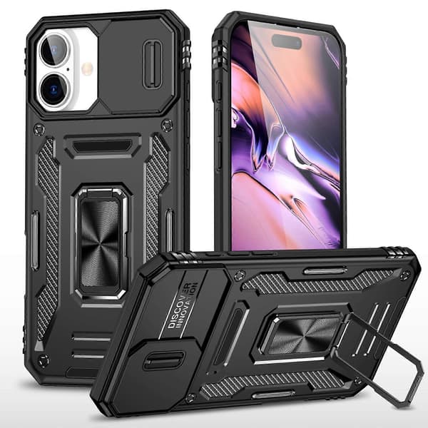 Armor PC + TPU Camera Protection Phone Case (For iPhone 16 Plus)