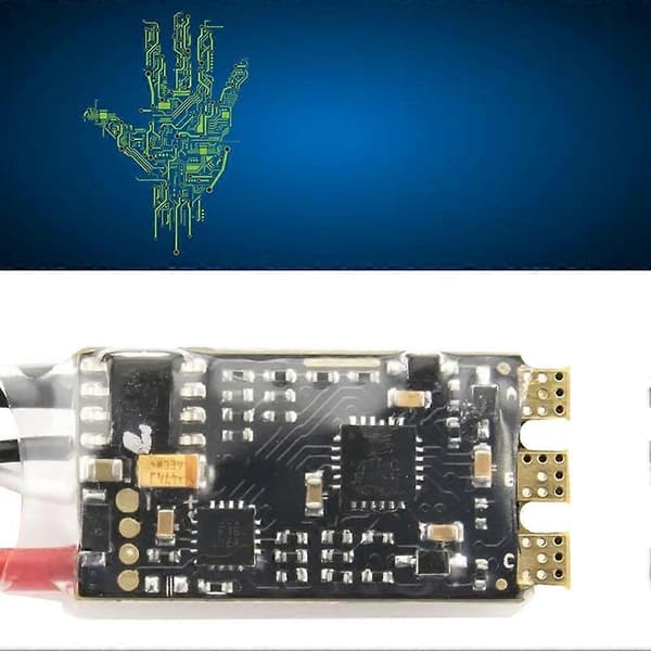 ES25 Blheli-S 25A børsteløs ESC 2-4S FPV Racing elektronisk hastighetskontroller for RC FPV Drone Black