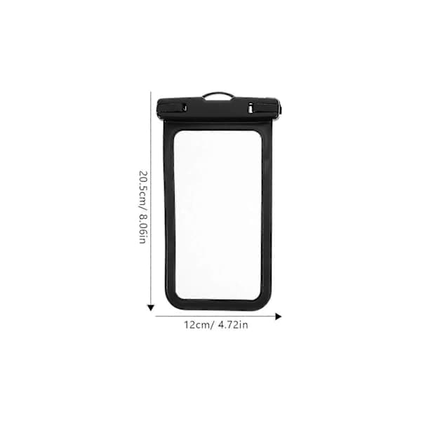 Waterproof Phone Pouch with Touch Screen for Storing Your Phone; 2-Pack Premium Black PVC Protective Case.