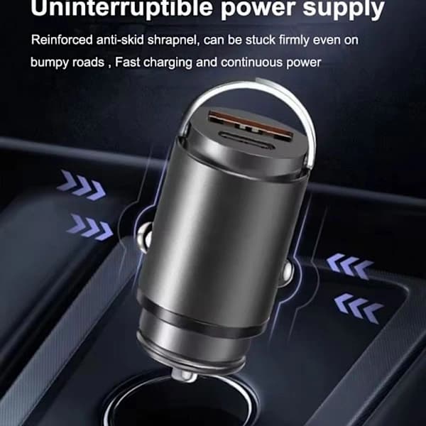 100W biloplader, understøtter PD-hurtigopladning, kompatibel med iPhone, mini USB-interface ■: Mini biloplader O1X2 Sort One size passer alle
