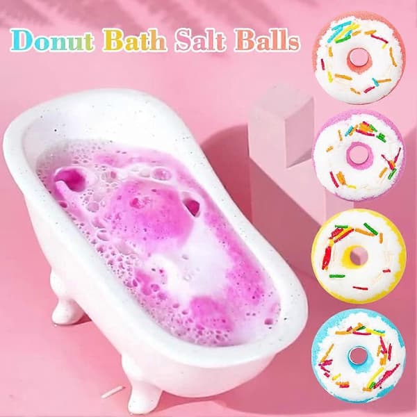 2025 Donut Bath Bomb Bubble Bath Bombs Fun Donut Shaped Bubble