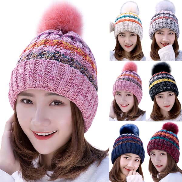 Trendy hue med pompon til damer_Special gave