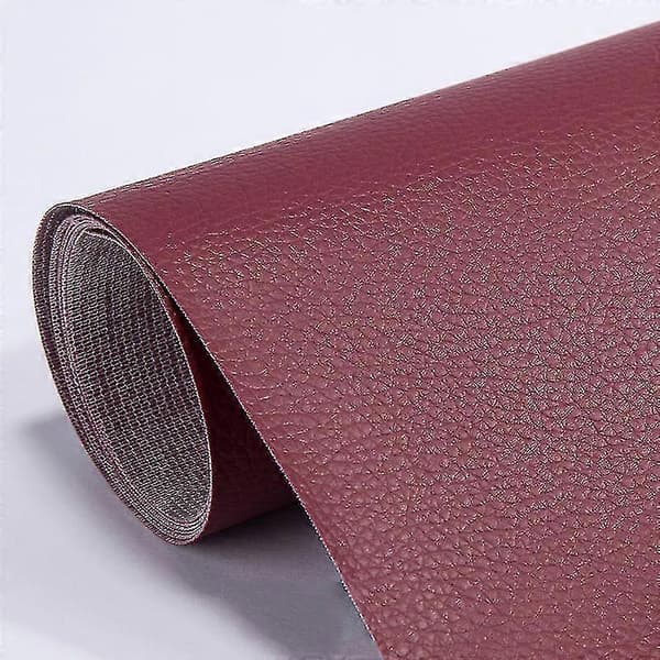 Selvklæbende læderreparationslap, til sofaer, møbler og stole 20*30 cm Burgundy