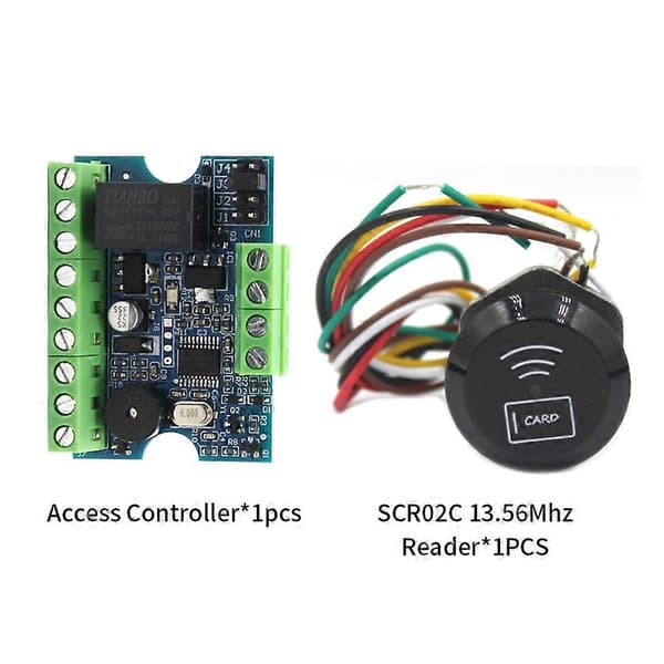12V Passerkontroll med Magnetlås Grindöppningssystem Set Touch Memory TM-läsare PCB Passerkontroll Green