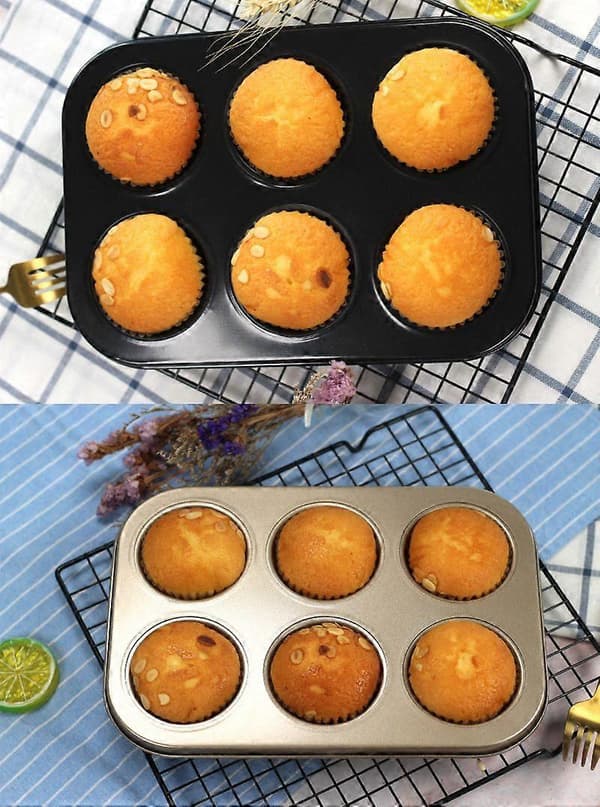 Jumbo muffinsformar, kolstål med non-stick-beläggning Cupcakeformar
