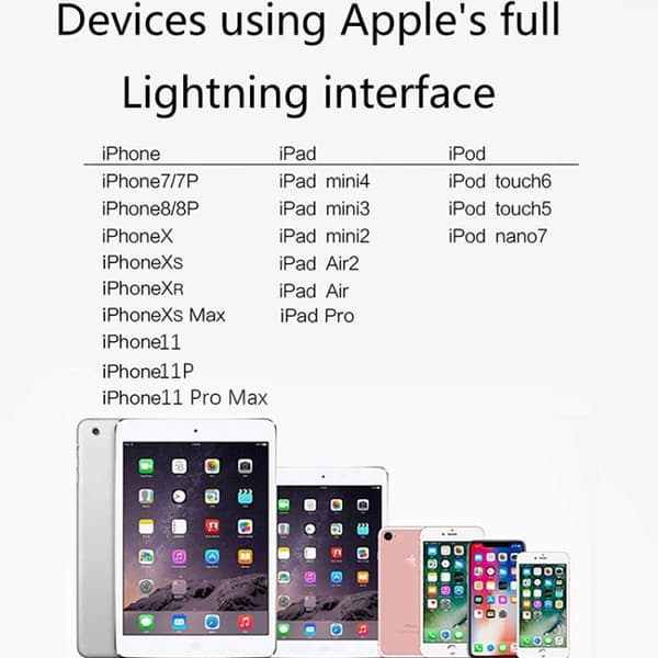 Hodetelefoner og ladeadapter Lightning x2 til Lightning