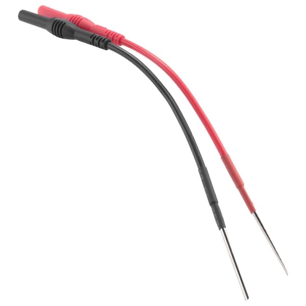8 stk. fleksible skebagprober, bagprobepinde til biler kompatible med 4 mm bananstik testledninger Black&red