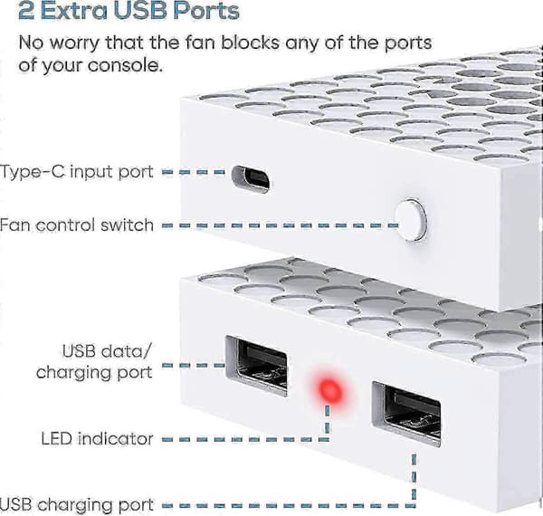 Xbox Series S dockningsstation med kylfläkt, 3-hastighetskontroll_Överraskningsgåva