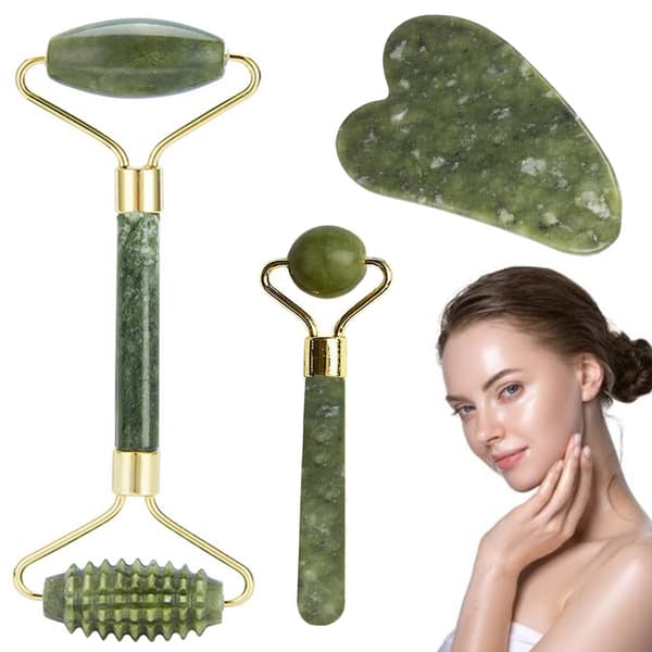 Complete Jade Roller Set / Facial Massage / Jade Roller Set