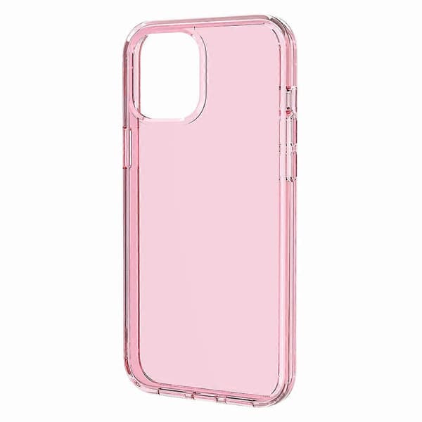 Case for iPhone 11 Pro Max PC+TPU Shockproof Transparent Mobile Case (Transparent Pink)