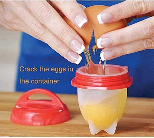 Silicone Egg Cooker Without Shell, Non-Stick Egg Mold for Hard-Boiled Eggs, Smaller Eggs, for Steamer and Oven BPA-Free, 6 Set for Easter Gift ZeGoods