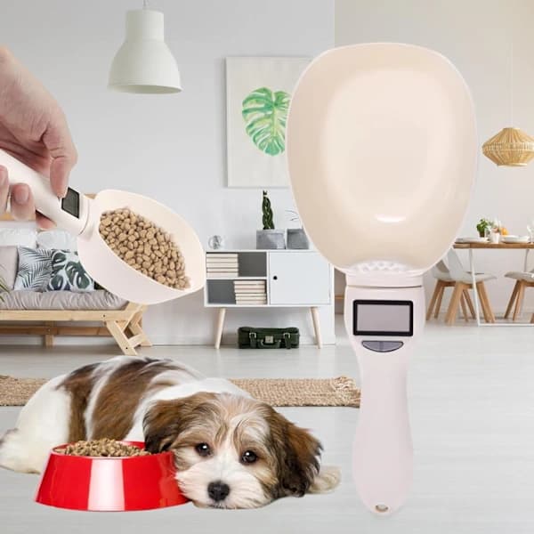 Gram måleskeer, køkkenmål, elektroniske vægtskeer med LCD-display til krydderier, kaffe, katte- og hundefoder (1 batteri)
