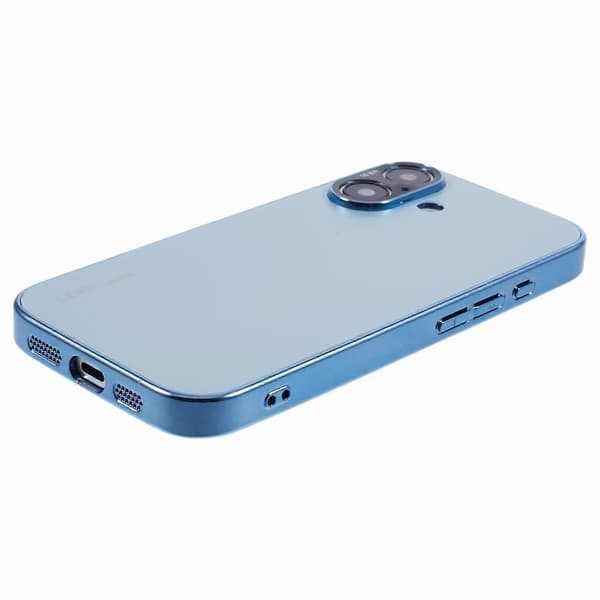 Case for iPhone 16 Acrylic+TPU+Metal Anti-Scratch Phone Case with Electroplated Frame (Style D)