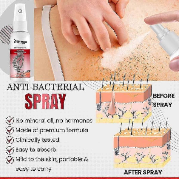 Kropsfolliculitis rensende spray, klar hud kropsrensende spray