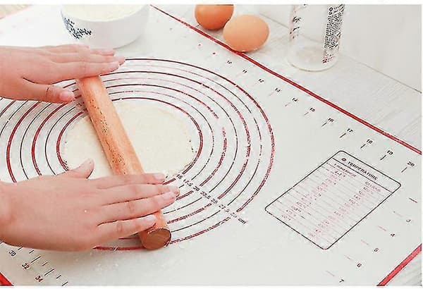 Non-stick bakeunderlag for elting, deigrulling, fondantform (1 stk, hvit)